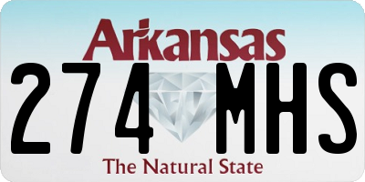 AR license plate 274MHS