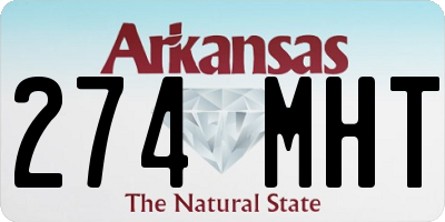 AR license plate 274MHT