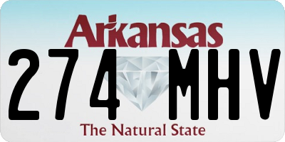 AR license plate 274MHV