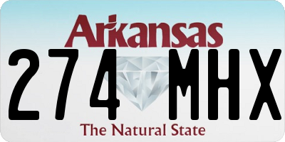 AR license plate 274MHX