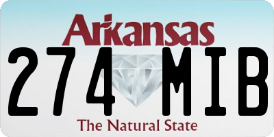 AR license plate 274MIB