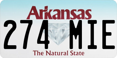AR license plate 274MIE