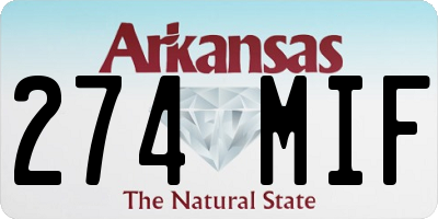 AR license plate 274MIF