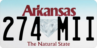 AR license plate 274MII