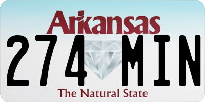 AR license plate 274MIN