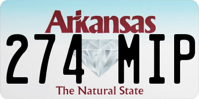 AR license plate 274MIP