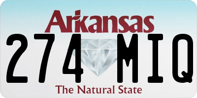 AR license plate 274MIQ
