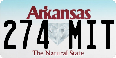 AR license plate 274MIT