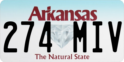 AR license plate 274MIV