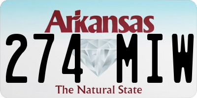 AR license plate 274MIW