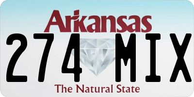 AR license plate 274MIX