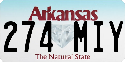 AR license plate 274MIY