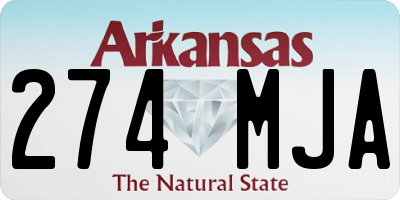AR license plate 274MJA