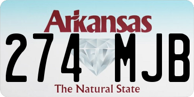AR license plate 274MJB