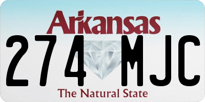AR license plate 274MJC