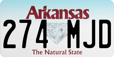 AR license plate 274MJD