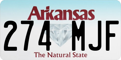 AR license plate 274MJF