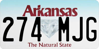 AR license plate 274MJG