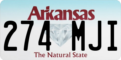AR license plate 274MJI