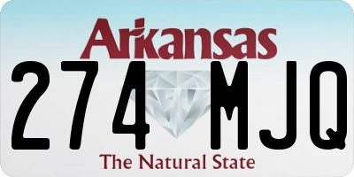 AR license plate 274MJQ