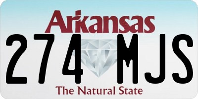 AR license plate 274MJS