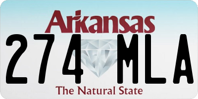 AR license plate 274MLA