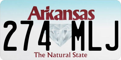 AR license plate 274MLJ