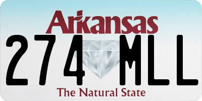 AR license plate 274MLL