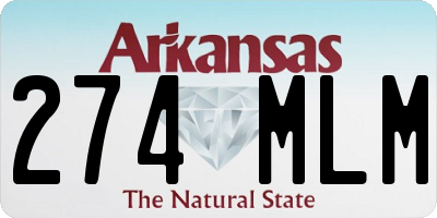 AR license plate 274MLM