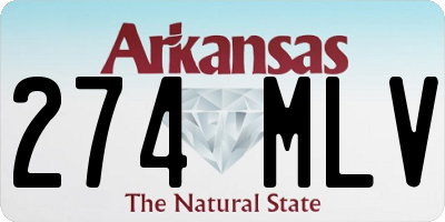 AR license plate 274MLV