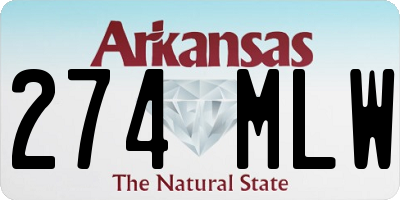 AR license plate 274MLW