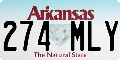 AR license plate 274MLY