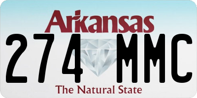 AR license plate 274MMC