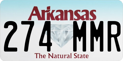 AR license plate 274MMR