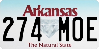 AR license plate 274MOE
