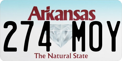 AR license plate 274MOY