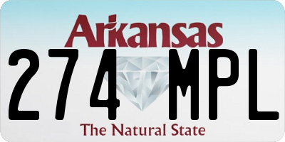 AR license plate 274MPL