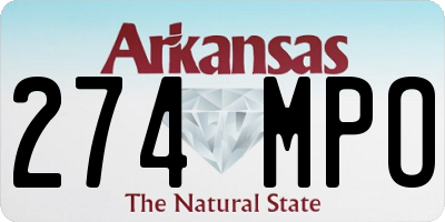 AR license plate 274MPO