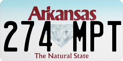 AR license plate 274MPT