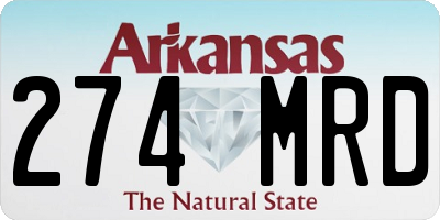 AR license plate 274MRD