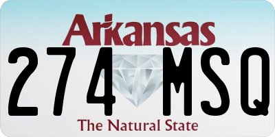 AR license plate 274MSQ