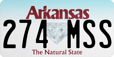 AR license plate 274MSS
