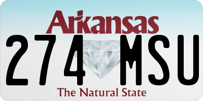 AR license plate 274MSU