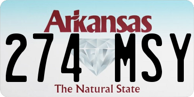 AR license plate 274MSY