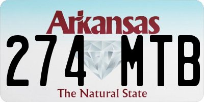 AR license plate 274MTB