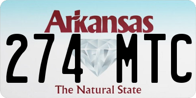AR license plate 274MTC