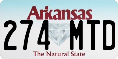 AR license plate 274MTD
