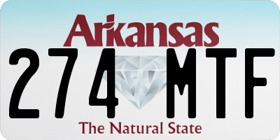 AR license plate 274MTF