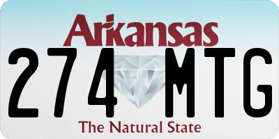 AR license plate 274MTG