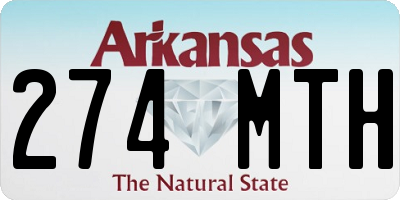AR license plate 274MTH